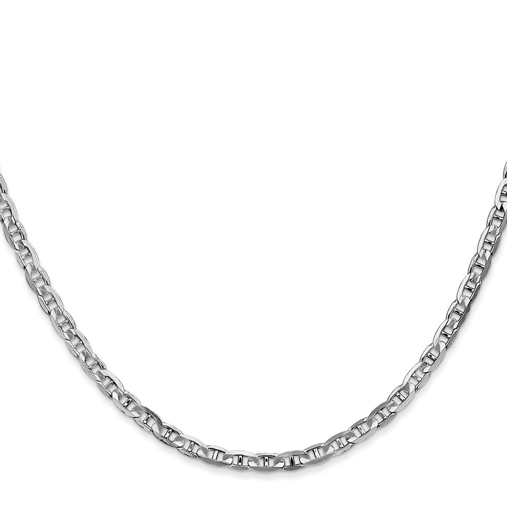 3mm Concave Anchor Chain - White Gold