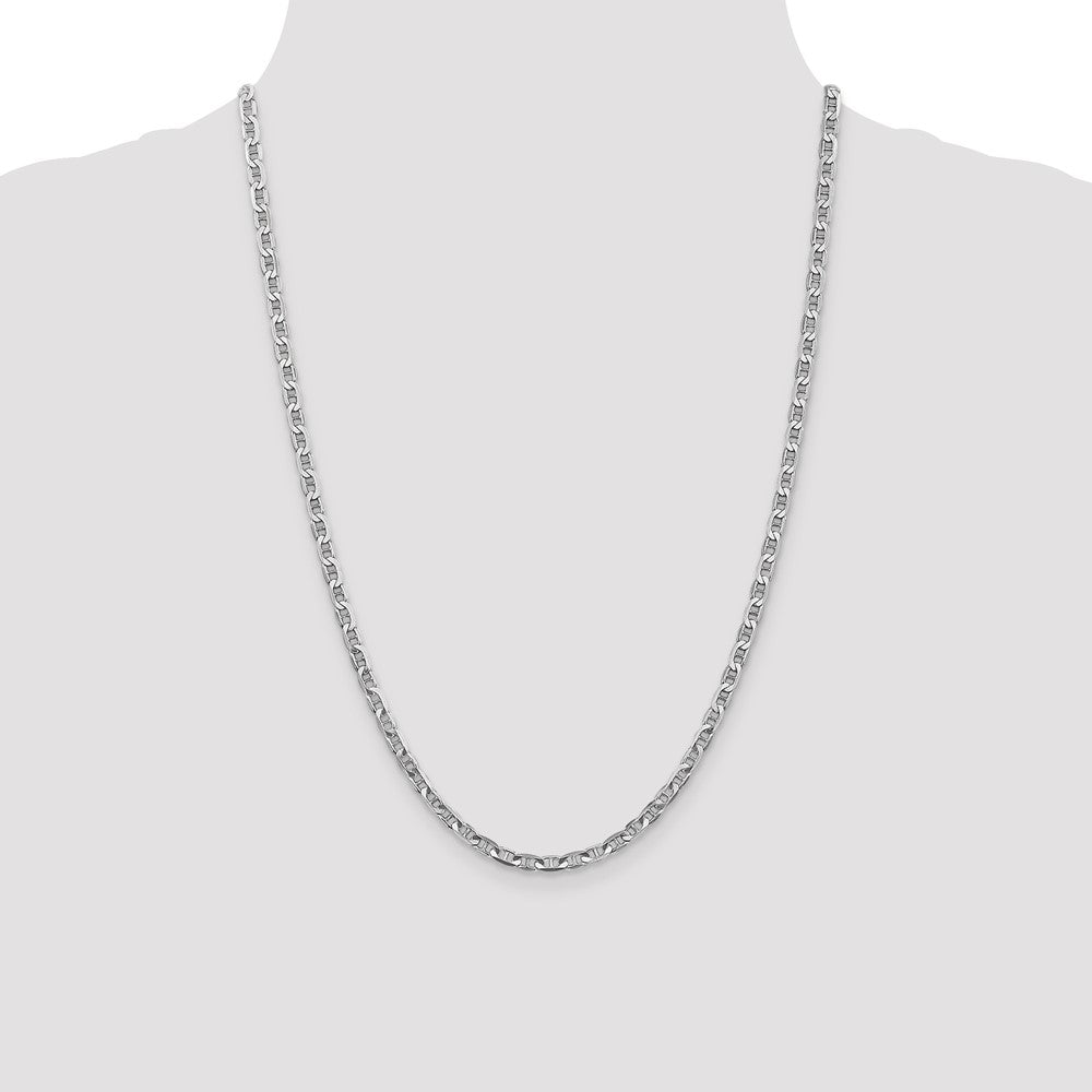 3.75mm Concave Anchor Chain - White Gold