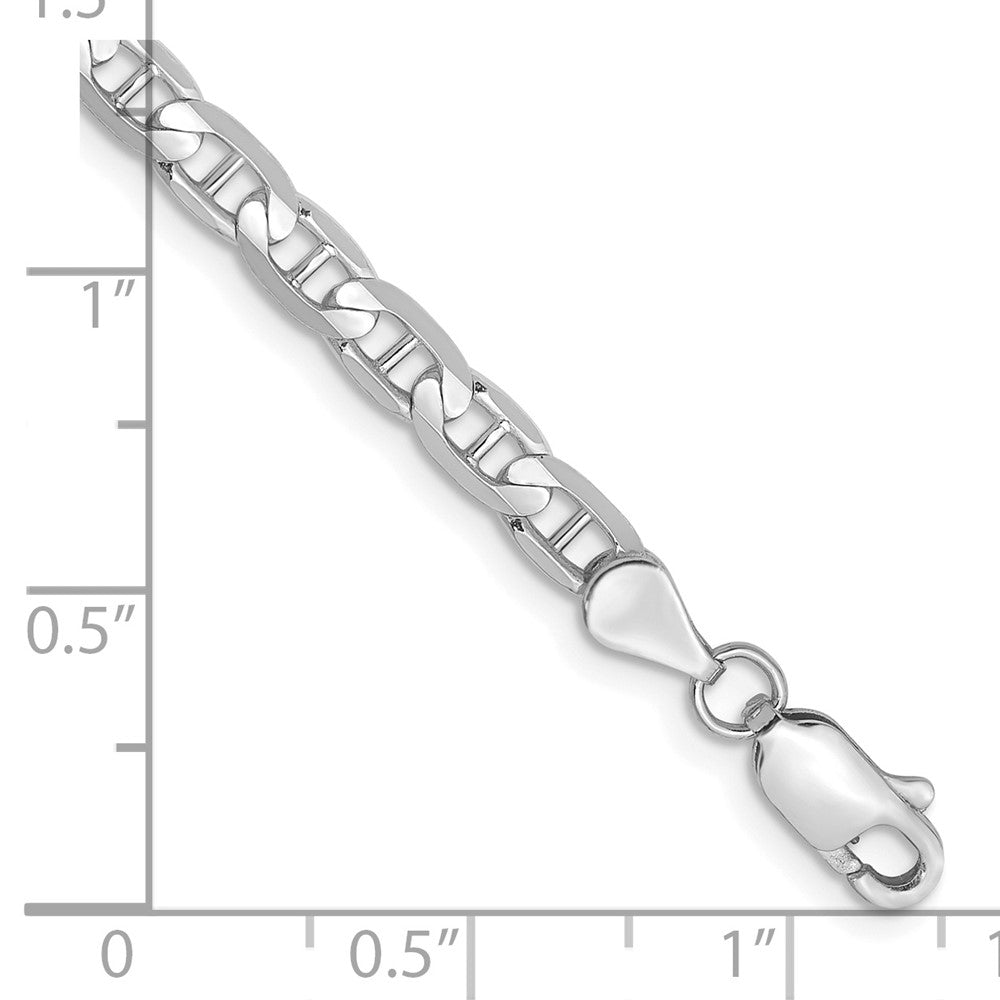 3.75mm Concave Anchor Chain - White Gold