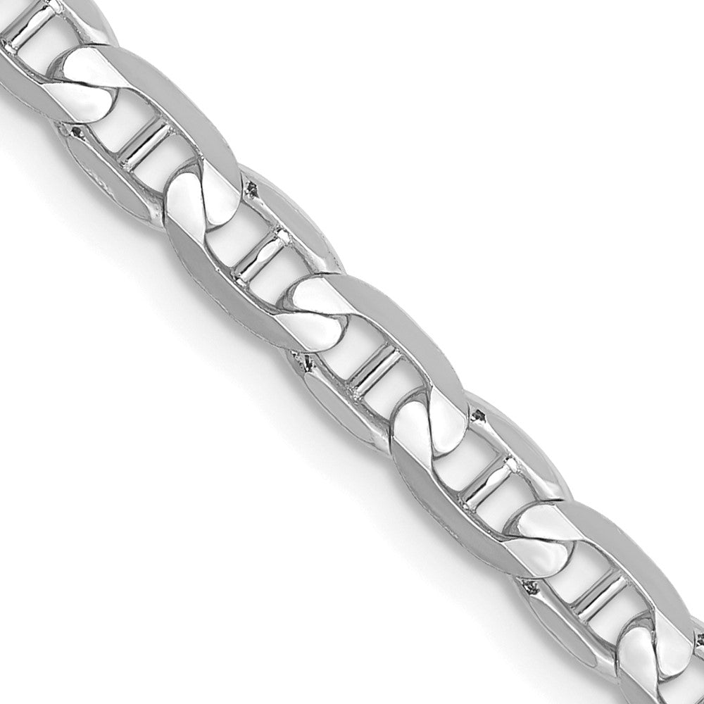 3.75mm Concave Anchor Chain - White Gold