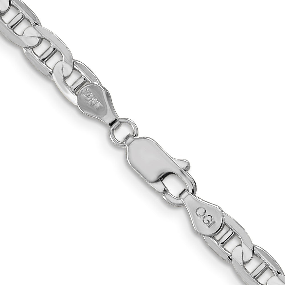 4.5mm Concave Anchor Chain - White Gold