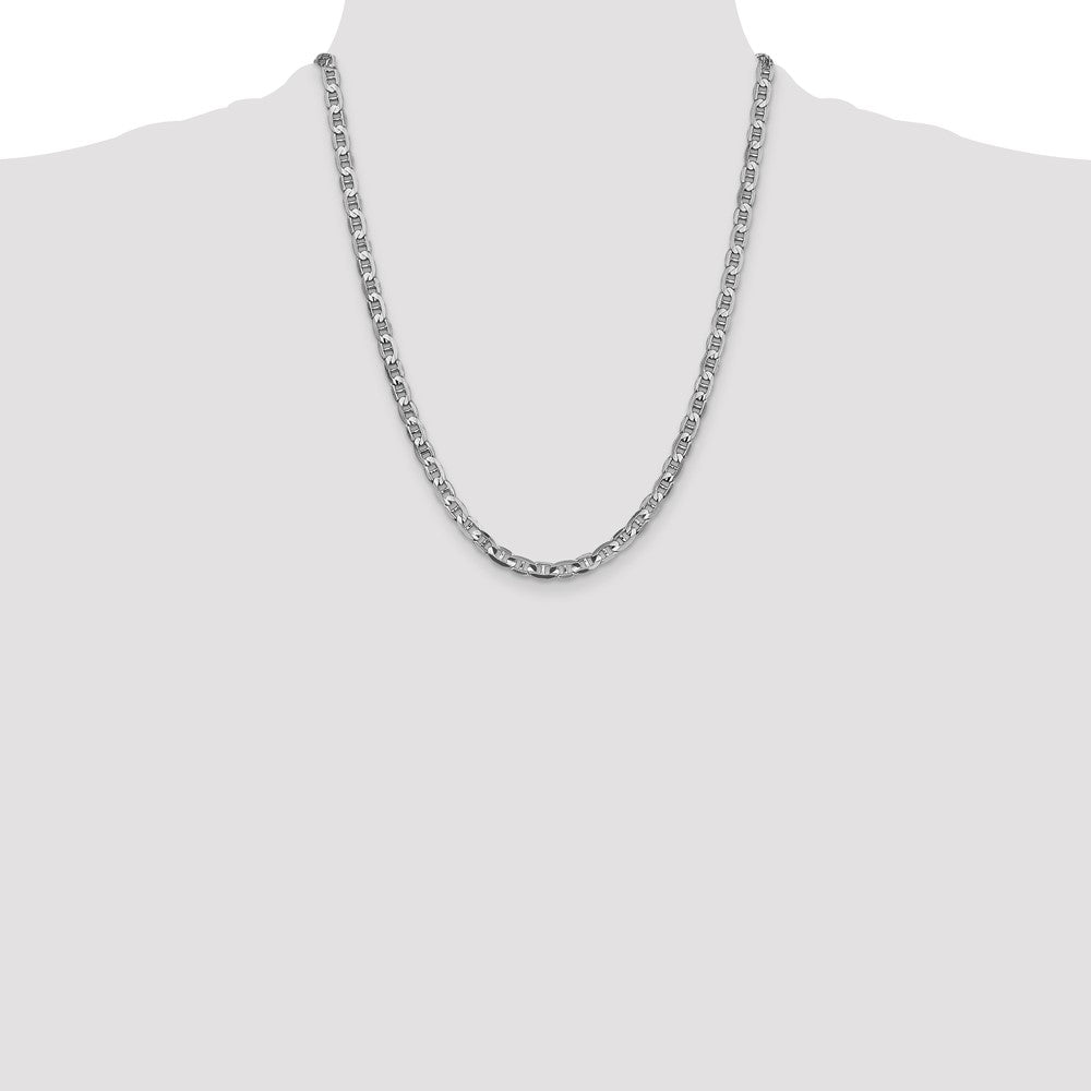 4.5mm Concave Anchor Chain - White Gold