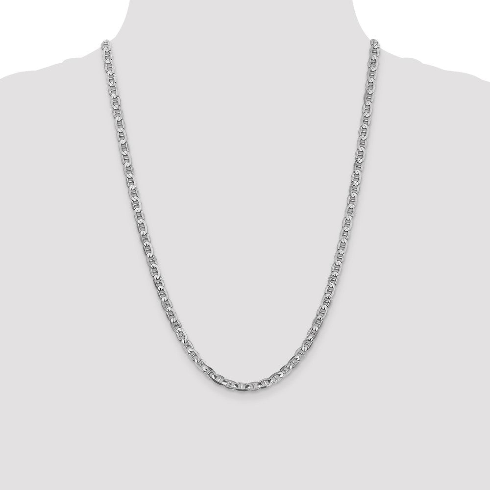 4.5mm Concave Anchor Chain - White Gold