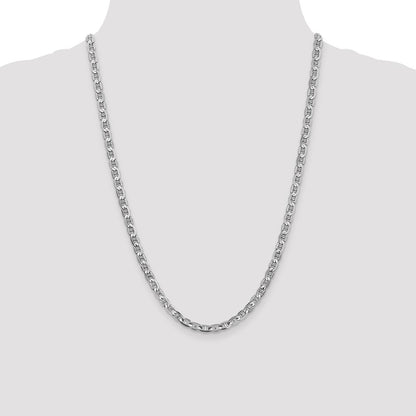 4.5mm Concave Anchor Chain - White Gold