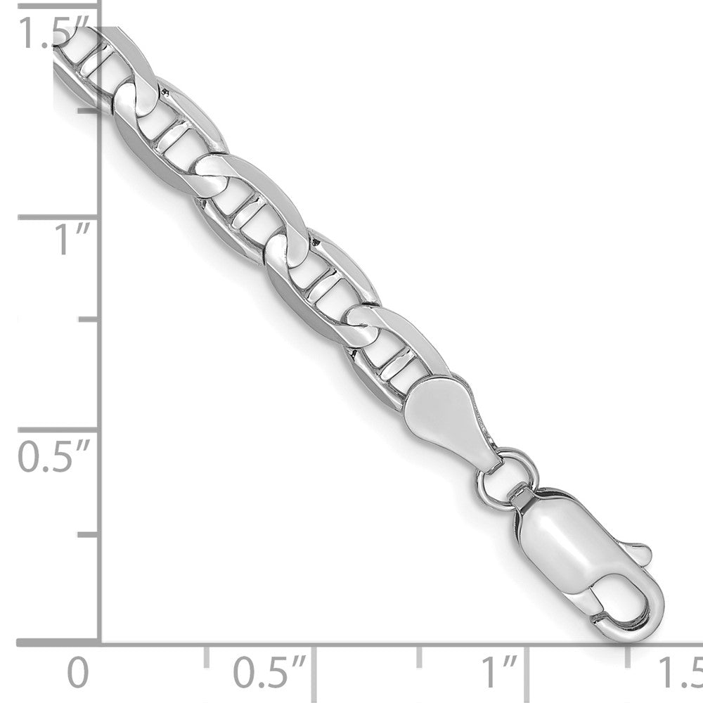 4.5mm Concave Anchor Chain - White Gold