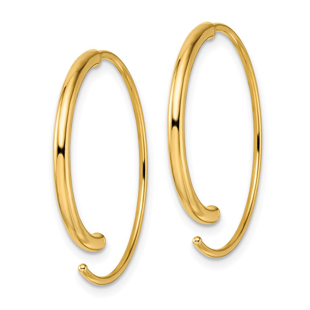 Polished Threader Earrings - 28mm