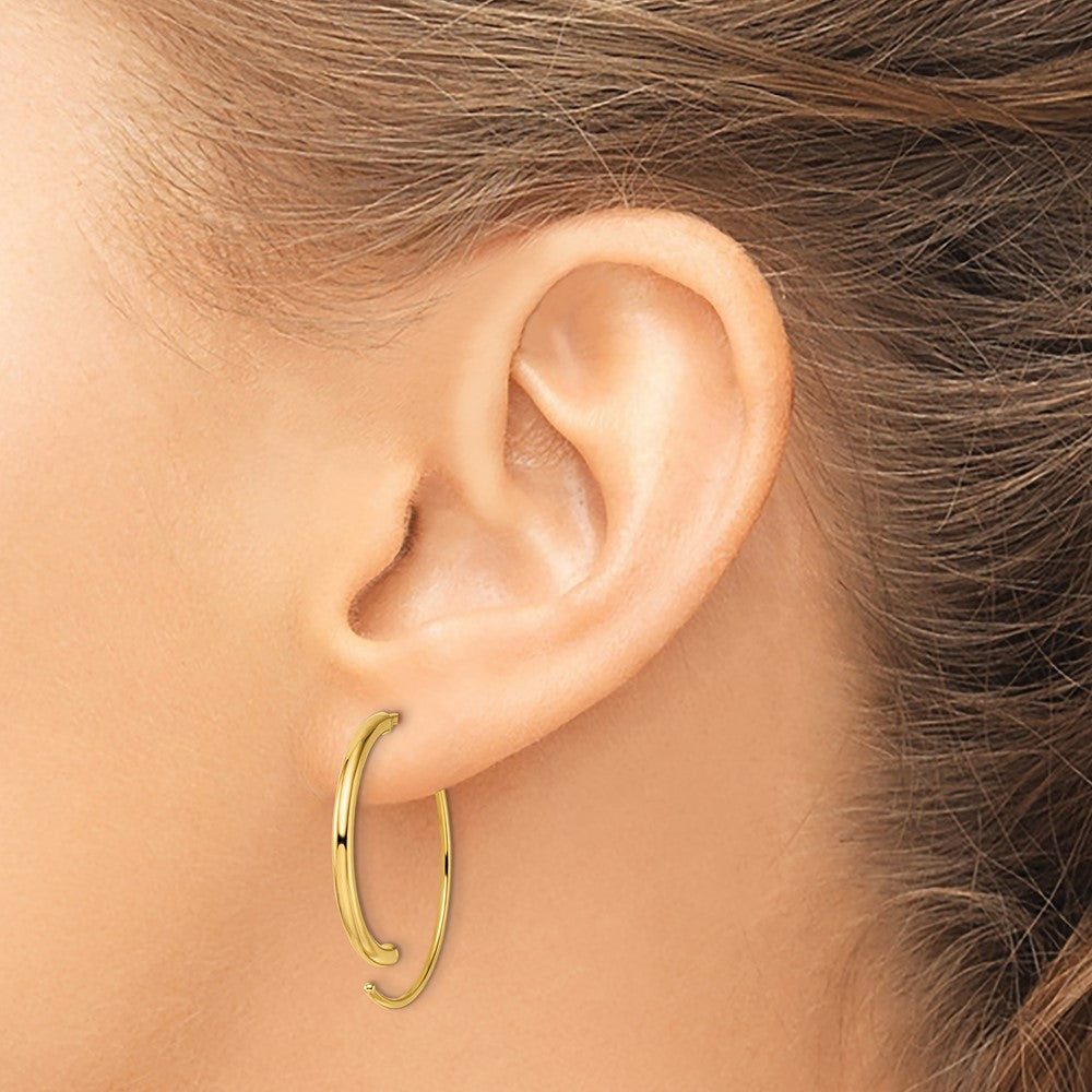 Polished Threader Earrings - 28mm