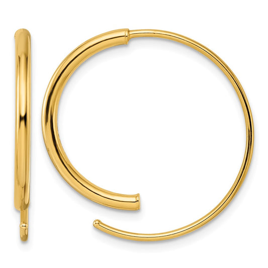 Polished Threader Earrings - 28mm