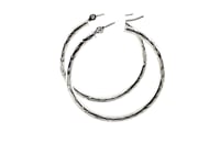 14k Diamond Cut Hoop Earrings