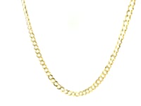14k Yellow Gold Solid Curb Chain (2.60 mm) - 7058