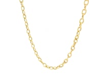 14k Pendant Chain with Textured Links