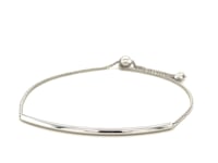14k Smooth Curved Bar Lariat Design Bracelet (1.00 mm)