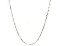 14k White Gold Diamond Cut Cable Link Chain (1.5 mm)