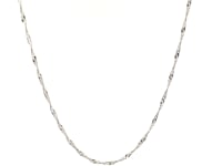 14k White Gold Singapore Chain (1.30 mm) - 6072