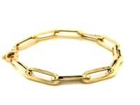 14K Extra Wide Paperclip Chain Bracelet (6.10 mm)