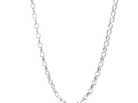 3.2mm 14k White Gold Oval Rolo Chain (3.20 mm)
