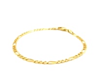 14k Solid Figaro Bracelet (3.00 mm)