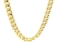 14k Yellow Gold Semi Solid Miami Cuban Chain