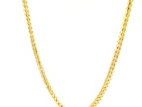 14k Yellow Solid Gold Diamond Cut Round Franco Chain