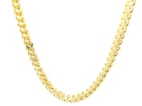14K Yellow Gold Square Franco Chain