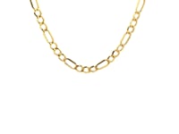 14k Yellow Gold Lite Figaro Chain
