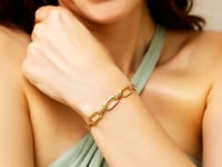 14k Diamante Paperclip Chain Bracelet (7.00 mm)