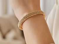 14k Yellow Gold High Polish Thick Braided Bracelet  (14.50 mm)