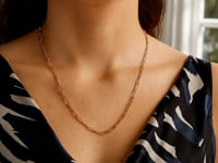 14K Delicate Paperclip Chain