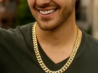 14k Yellow Gold Polished Miami Cuban Chain Necklace - 5824