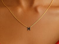 14K Yellow Gold Pisces Necklace