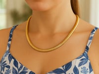 14K Yellow Gold Lite Oval Snake Chain