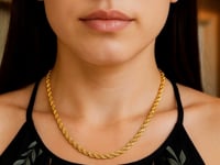 14k Solid Diamond Cut Rope Chain