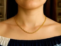14k Yellow Gold Lite Anchor Chain