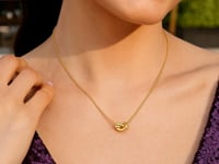 14k Yellow Gold Chain Necklace with Polished Knot