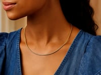 14k Necklace in a Round Omega Chain Style