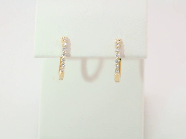 Natural Diamond Accented Hoop Earrings
