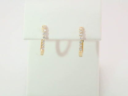 Natural Diamond Accented Hoop Earrings