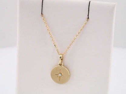 Natural Diamond Accented Star Necklace